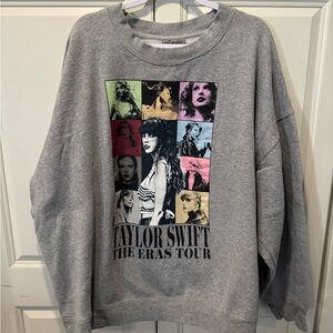 Taylor Swift The Eras Tour Grey Sweatshirt, Size 4XL